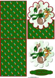 Christmas Bunny Easel Card