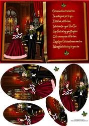 Christmas Carol Singers Book with Oval Pyramage & Poem