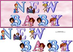 New Baby Girl Dl Size with Decoupage