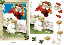 A Prayer to Santa with Decoupage