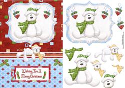 Wishing You a Merry Christmas Bear with Decoupage