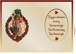 Christmas Vintage Angel Insert with Verse