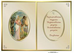 Mary Joseph and Baby Jesus Insert with Verse