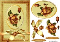 Pearls Roses and Lace with Decoupage