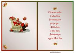 Santa with Baby Santas Insert & Verse