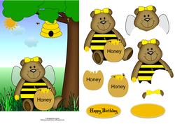 Honey Bear with Decoupage