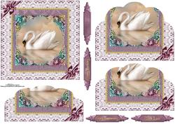 Swan Lace & Pearls Wavey Edge Bottom Stacker