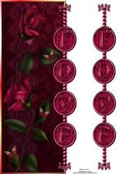 Roses & Butterflies Love Large Dl Card