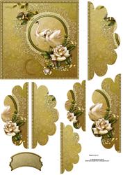 Anniversary Swans Wavey Edge Side Stacker