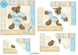 New Baby Boy with Wavey Edge Duo Corner Stacker
