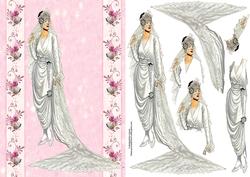 Vintage Bride with Decoupage