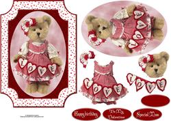 Love Bear with Decoupage