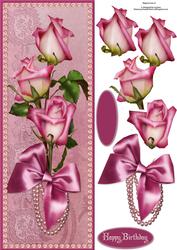 Sweet Roses & Pearls Large Dl with Decoupage