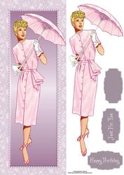 Pink Vintage Lady Large Dl