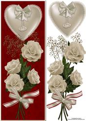 Cream Romance Large Dl with Decoupage