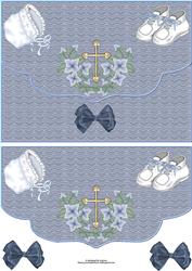 New Baby/christening Fancy Edge Envelope Card