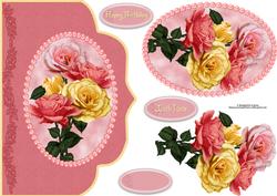 Roses & Pearls Fancy Edge with Decoupage