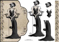 Artdecor Lady Fancy Edge with Decoupage