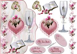 Wedding/anniversary Fancy Edge with Decoupage