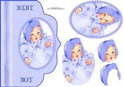 Baby Boy Fancy Edge with Decoupage