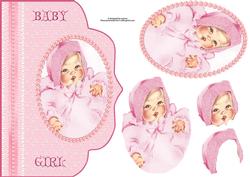 Baby Girl Fancy Edge with Decoupage