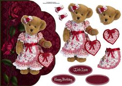 Roses and Ted Fancy Edge with Decoupage
