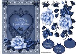Special Mother Roses and Lace with Decoupage