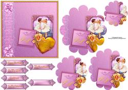Sweethearts with Flower Shape Pyramage