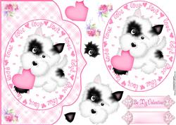 Puppy Love Fancy Edge with Decoupage