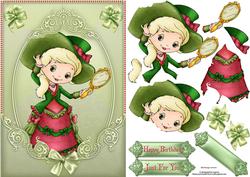 Victorian Cutie with Decoupage