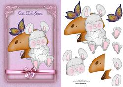 Get Well Soon Mouse with Decoupage
