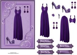Purple Fashion with Decoupage