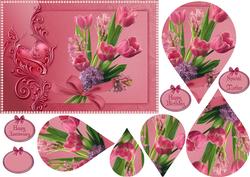 Tulips and Pearls with Teardrop Pyramage