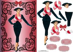 50's Fashion Belle with Decoupage