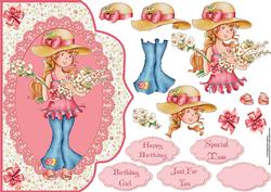 Flower Girl Fancy Edge with Decoupage