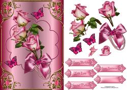 Sweet Roses and Butterflies with Decoupage