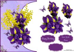 Florals and Butterflies Inverted with Decoupage