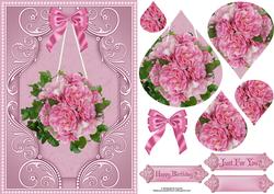 Pink Wild Roses with Teardrop Pyramage