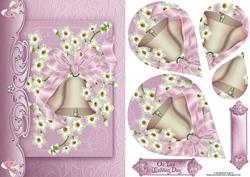Floral Wedding Bells with Teardrop Pyramage