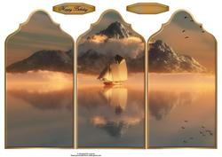 Scenic Tranquility Fancy Top Tri Fold