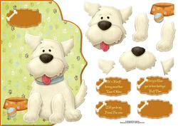 Puppy Love Fancy Edge with Decoupage