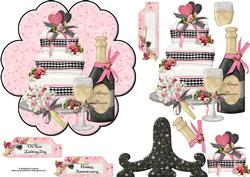 Wedding Plate Card with Decoupage