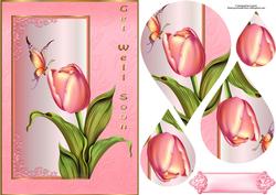 Floral Butterfly with Teardrop Pyramage