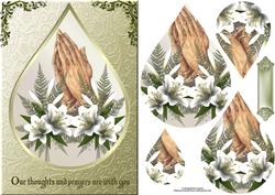 Praying Hands and Lily's Sympathy with Teardrop Pyramage
