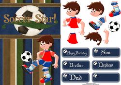Soccer Star with Decoupage