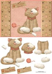 Cats Leave Pawprints in Your Heart with Decoupage