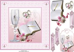Wedding/anniversary with Decoupage & Tag