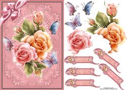 Roses, Butterflies & Lace with Decoupage