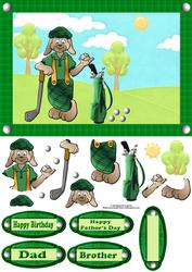 Golfer with Decoupage