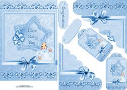 New Baby Boy Pocket Card with Tags